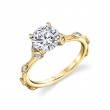 Tulira Diamond Petal and Leaf Engagement Ring - Paloma