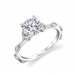 Tulira Diamond Petal and Leaf Engagement Ring - Paloma