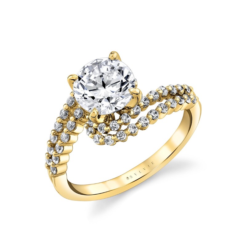 Tulira Double Crossover Engagement Ring - River