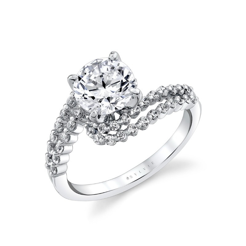 Tulira Double Crossover Engagement Ring - River