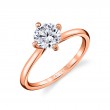 Tulira Compass Set Solitaire Vine Prong Engagement Ring - Wren