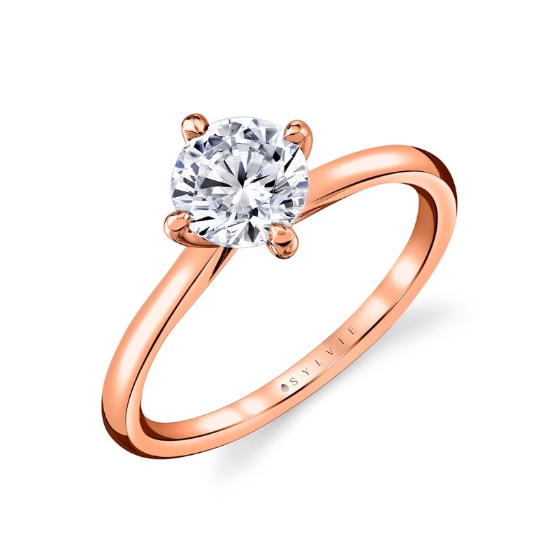 Tulira Compass Set Solitaire Vine Prong Engagement Ring - Wren