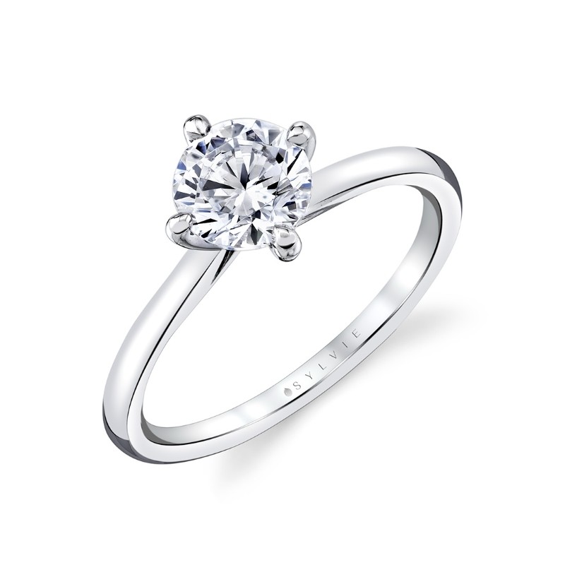 Tulira Compass Set Solitaire Vine Prong Engagement Ring - Wren