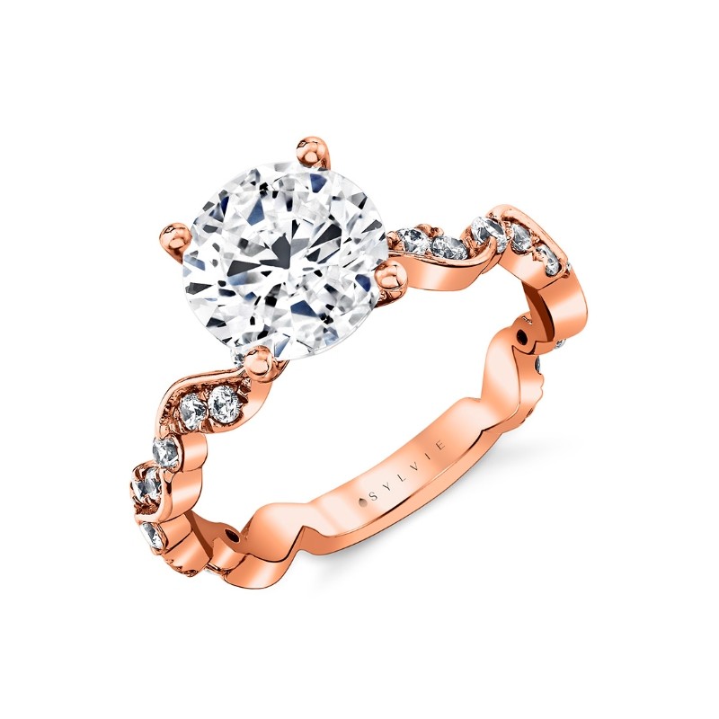 Tulira Leaf Inspired Engagement Ring - Zinnia