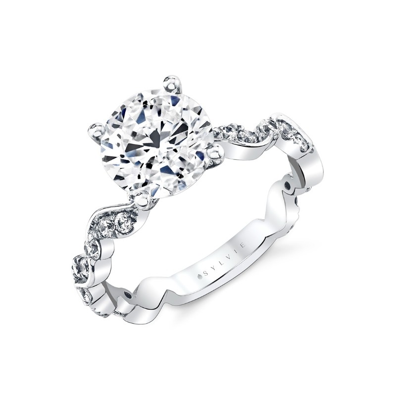 Tulira Leaf Inspired Engagement Ring - Zinnia