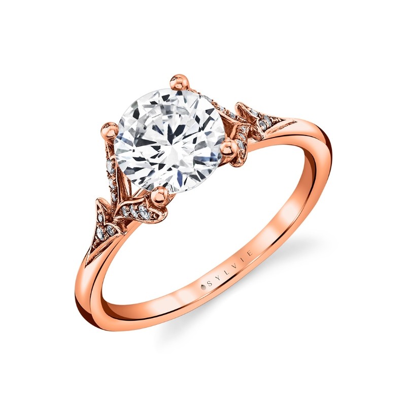 Tulira Leaf Inspired Engagement Ring - Sage
