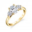 Oval Cut Three Stone Engagement Ring - Marcella