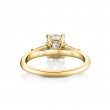 Oval Cut Three Stone Engagement Ring with Baguettes - Nicolette