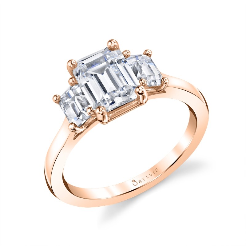 Three Stone Engagement Ring - Gigi