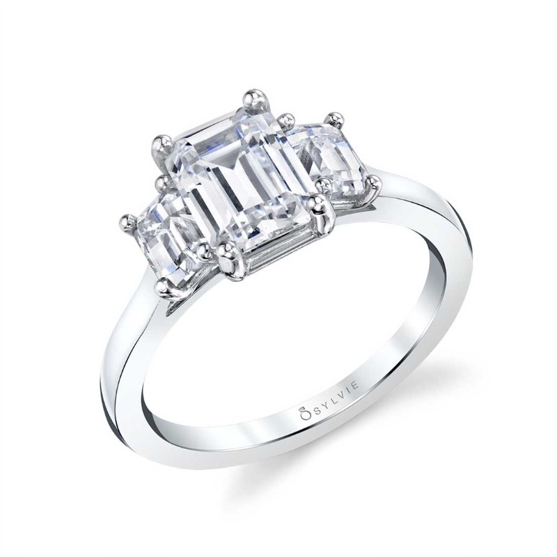 Three Stone Engagement Ring - Gigi