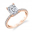 Emerald Cut Classic Hidden Halo Engagement Ring - Perri