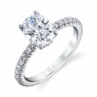 Oval Cut Classic Hidden Halo Engagement Ring - Perri