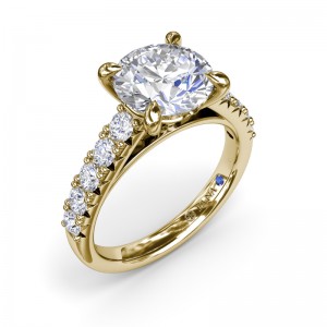 Double Prong Diamond Engagement Ring