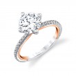 Iconelle Compass Set Two Tone Engagement Ring - Sloane