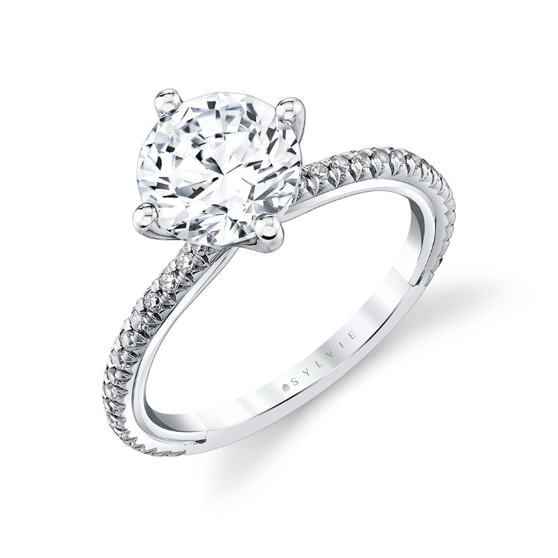 Iconelle Compass Set Two Tone Engagement Ring - Sloane