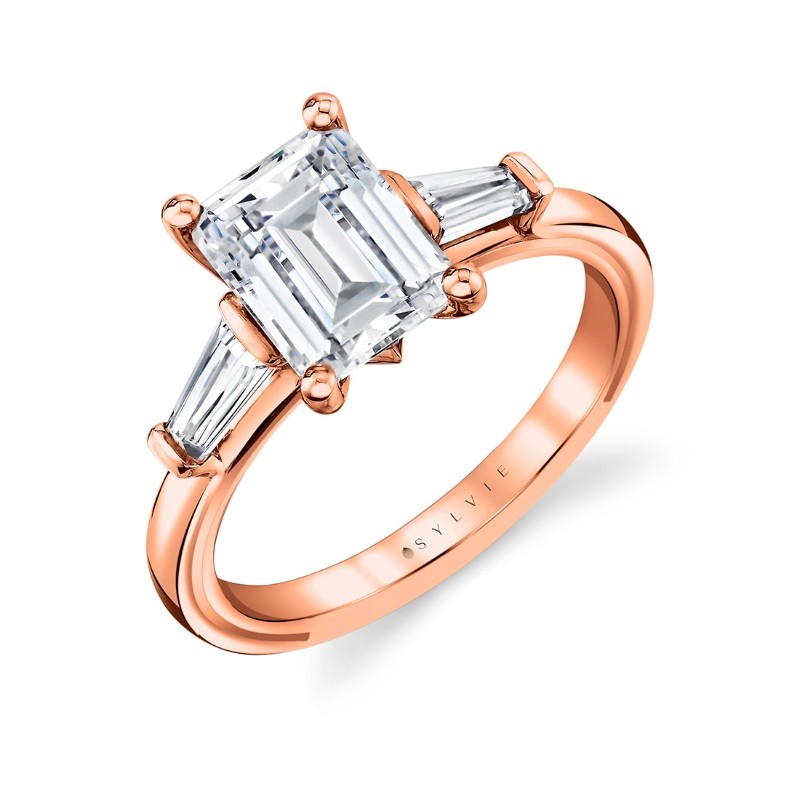 Iconelle Solitaire Three Stone Engagement Ring - Evelyn