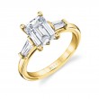 Iconelle Solitaire Three Stone Engagement Ring - Evelyn