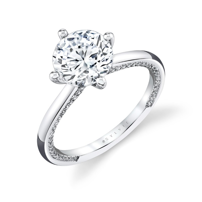 Iconelle Solitaire Compass Set Engagement Ring - Kate