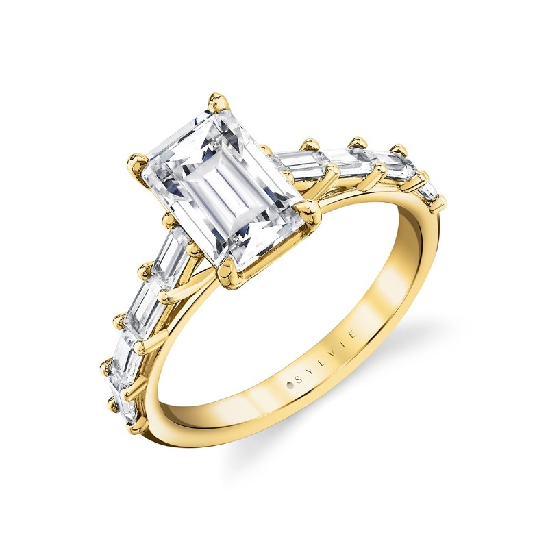 Iconelle Graduated Baguette Engagement Ring - Gwen