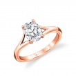Iconelle Solitaire Shell Taper Engagement Ring - Vera