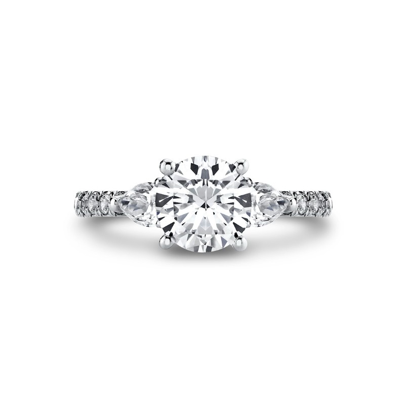 Iconelle Two Tone Three Stone Engagement Ring - Nora