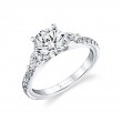 Iconelle Two Tone Three Stone Engagement Ring - Nora