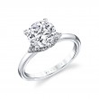 Iconelle Diamond Shell Tip Collar Two Tone Engagement Ring - Yvonne
