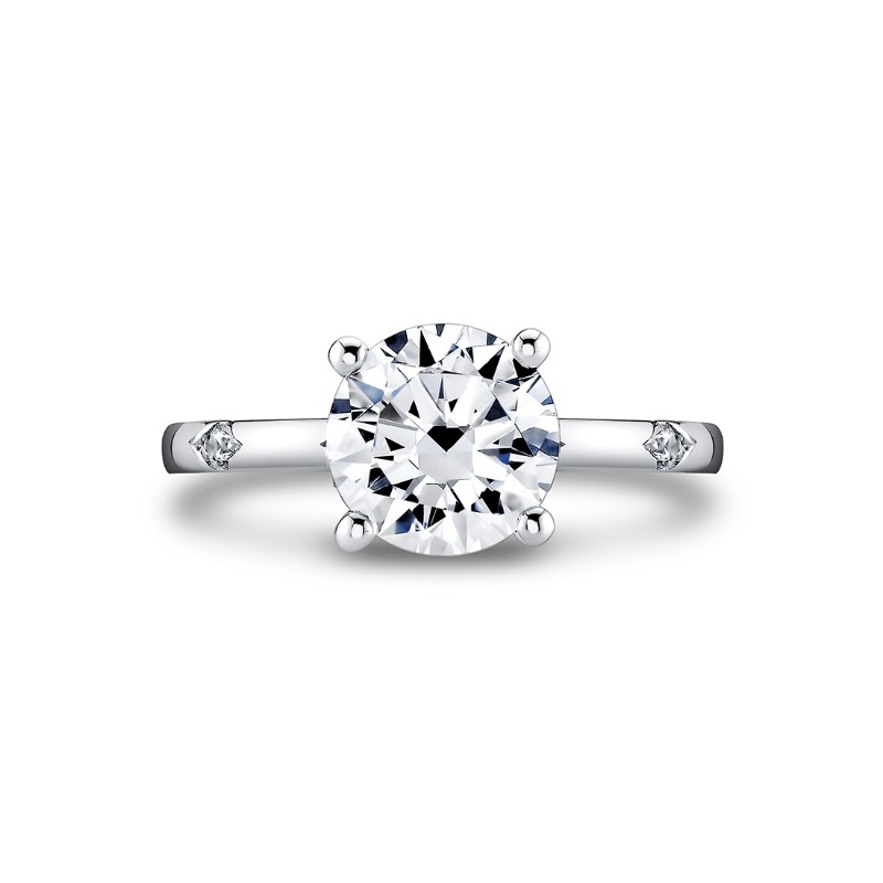 Iconelle Two Tone Shell Flush Set Engagement Ring - Anya