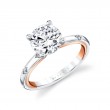 Iconelle Two Tone Shell Flush Set Engagement Ring - Anya