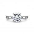Iconelle Two Tone Shell Flush Set Engagement Ring - Indie