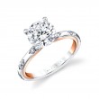 Iconelle Two Tone Shell Flush Set Engagement Ring - Indie