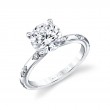 Iconelle Two Tone Shell Flush Set Engagement Ring - Indie