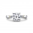 Iconelle Quarterway Pinch Two Tone Engagement Ring - Corinne