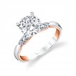 Iconelle Quarterway Pinch Two Tone Engagement Ring - Corinne