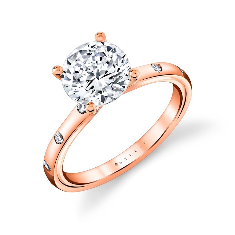 Iconelle Flush Set Round Engagement Ring - Sedona