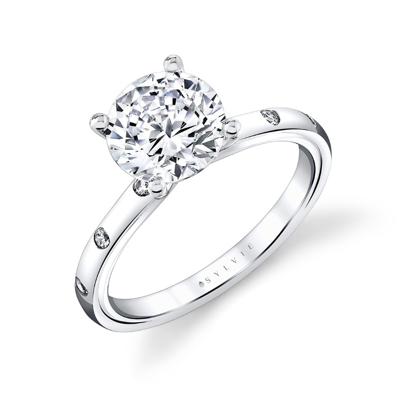Iconelle Flush Set Round Engagement Ring - Sedona