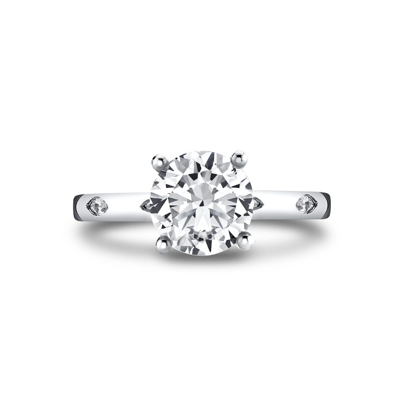 Iconelle Flush Set Marquise Two Tone Engagement Ring - Lydia