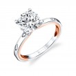 Iconelle Flush Set Marquise Two Tone Engagement Ring - Lydia