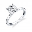 Iconelle Flush Set Marquise Two Tone Engagement Ring - Lydia