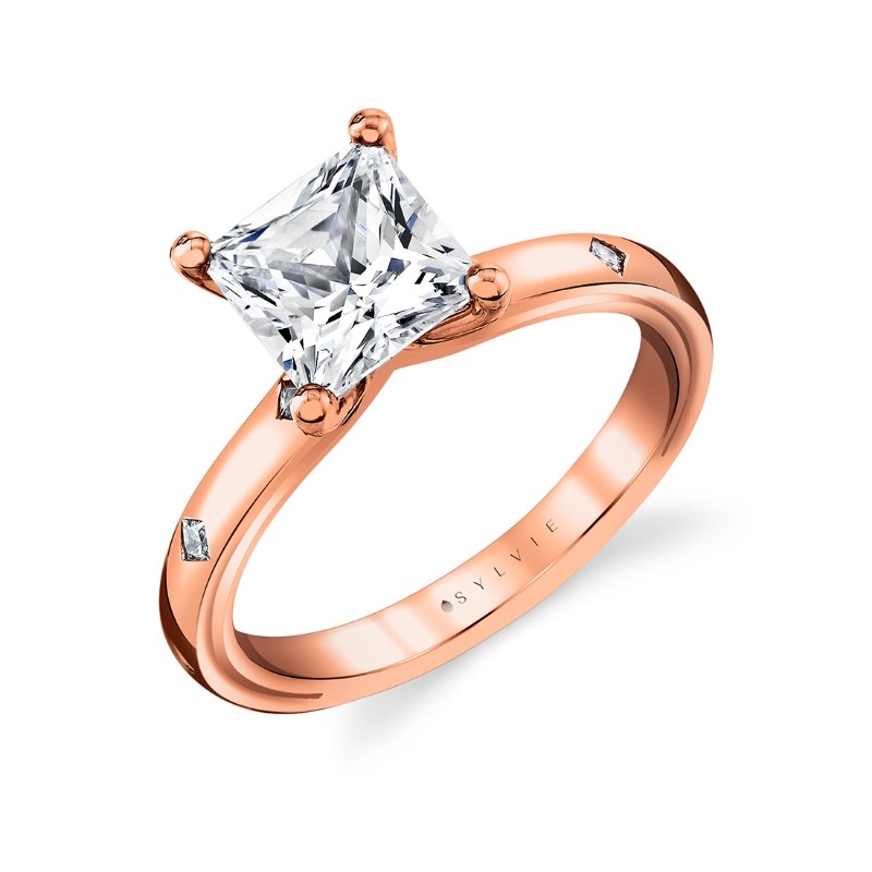 Iconelle Flush Set Princess Engagement Ring - Elizabeth