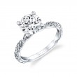 Iconelle Two Tone Pinched Engagement Ring - Josephine
