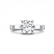 Iconelle Two Tone Flush Set Pear Engagement Ring - Drew
