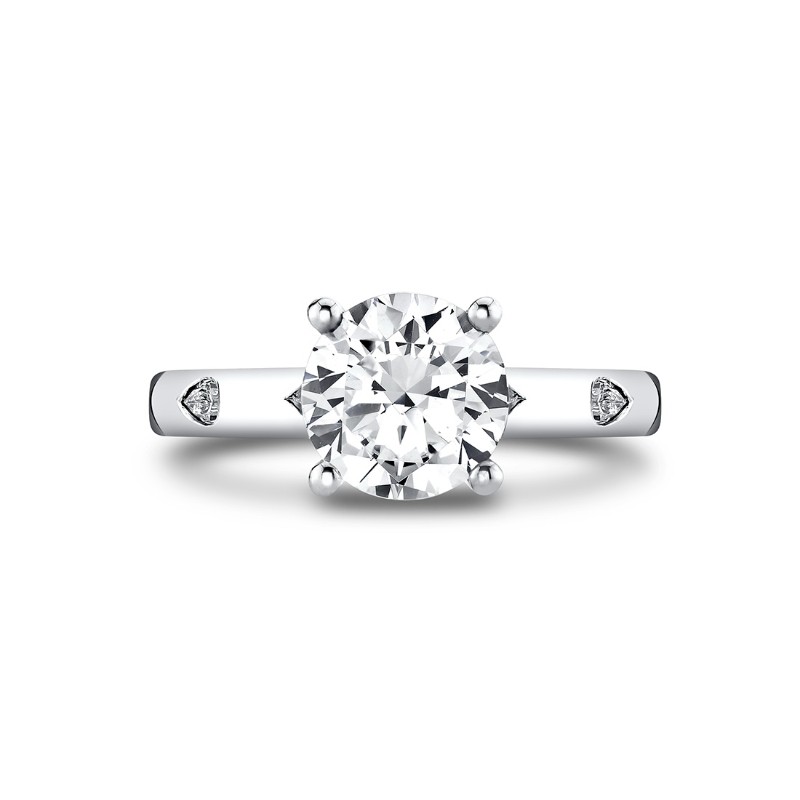 Iconelle Two Tone Flush Set Pear Engagement Ring - Drew