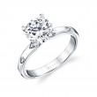 Iconelle Two Tone Flush Set Pear Engagement Ring - Drew