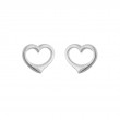 SET OF STERLING SILVER (RHODIUM PLATED) OPEN HEART PENDANT ON A 16+2