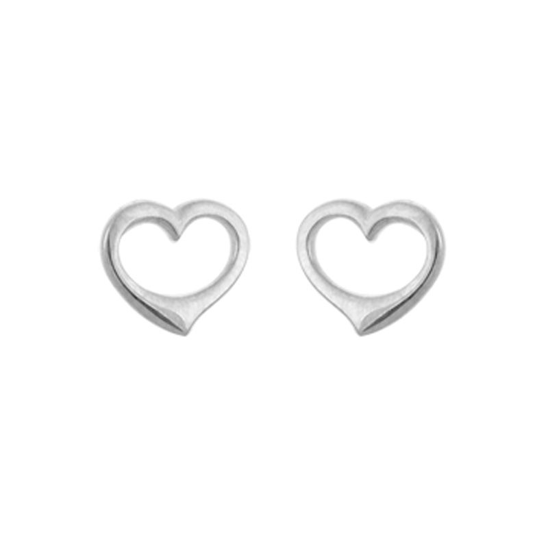 SET OF STERLING SILVER (RHODIUM PLATED) OPEN HEART PENDANT ON A 16+2