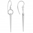 STERLING SILVER (RHODIUM PLATED) SPIKE EARRINGS ON WIRES