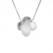 STERLING SILVER (RHODIUM PLATED) FLOWER NECKALCE