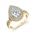 Unique Double Halo Engagement Ring - Jocelina
