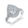Unique Double Halo Engagement Ring - Jocelina